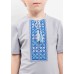 Embroidered t-shirt with short sleeves "Colours" blue/gray